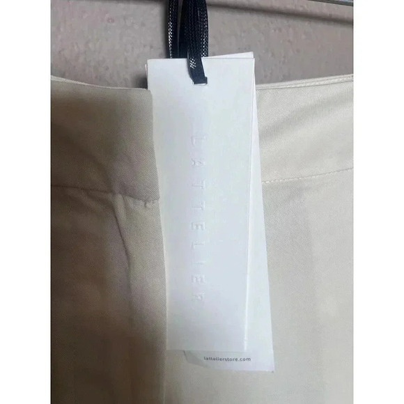 Lattelier Linen Blend Tapered Pants Natural White Women’s Size Large NWT - Picture 11 of 11